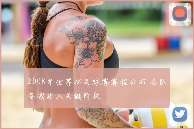 2008年世界杯足球赛赛程公布 各队备战进入关键阶段